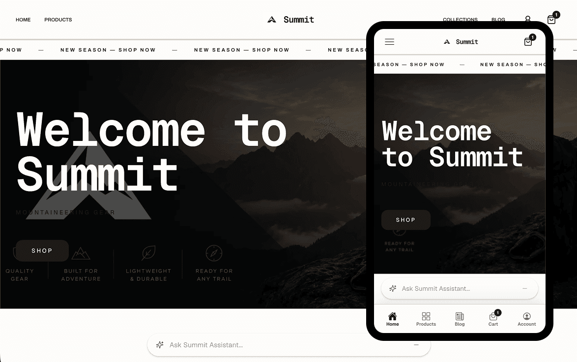 Live Snaply storefront